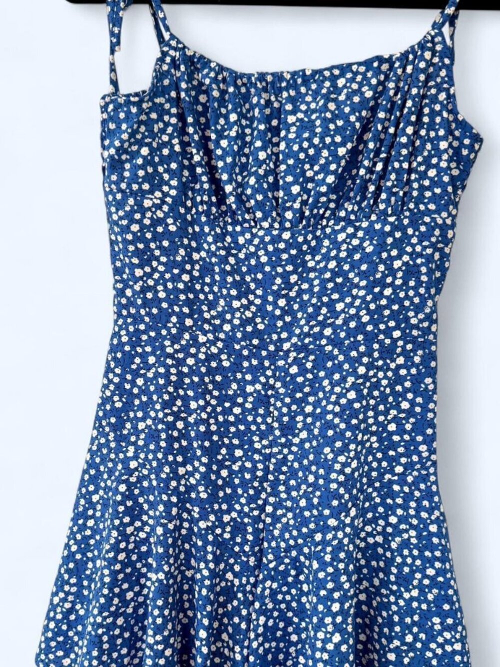 Blue White Floral Romper S